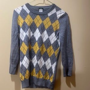 Jcrew argyle sweater size small
